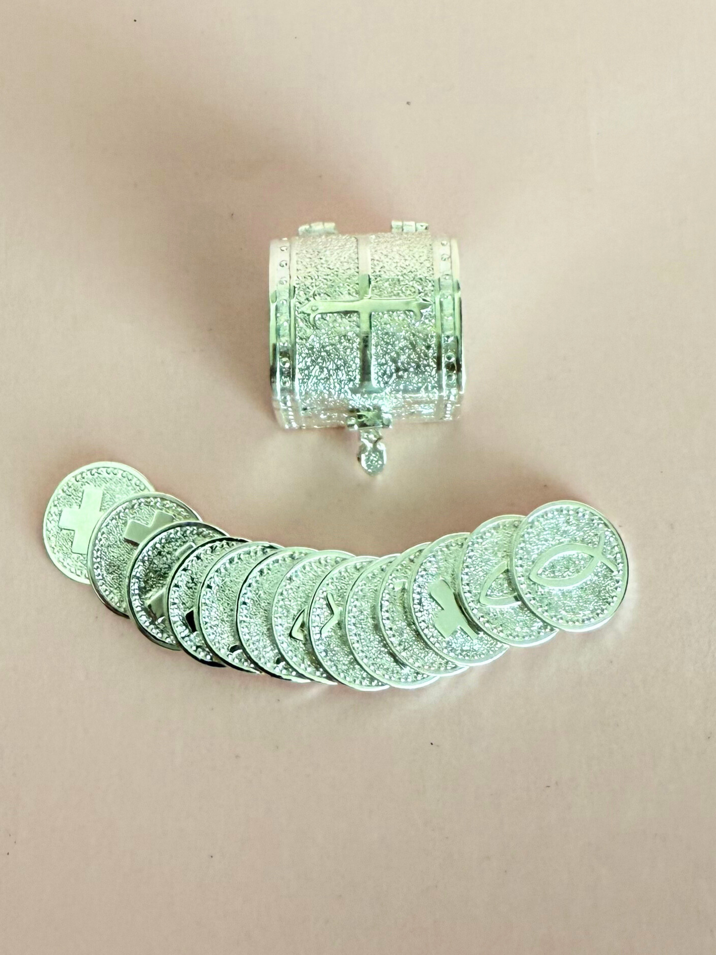 Mini cofre arras plateado