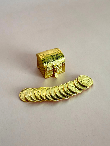 Mini cofre arras dorado