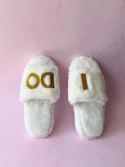 Pantuflas I DO bordadas