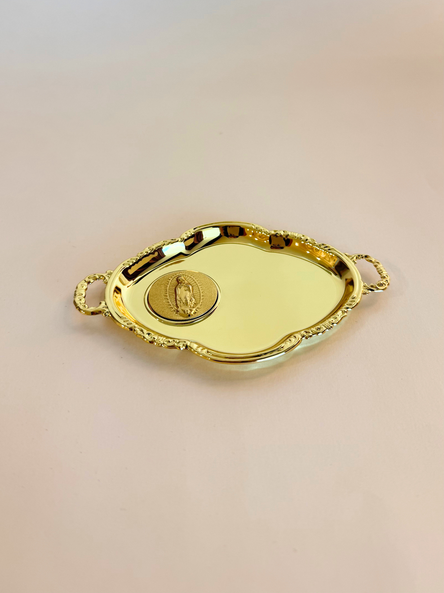 Plato Boda Anillos Dorado