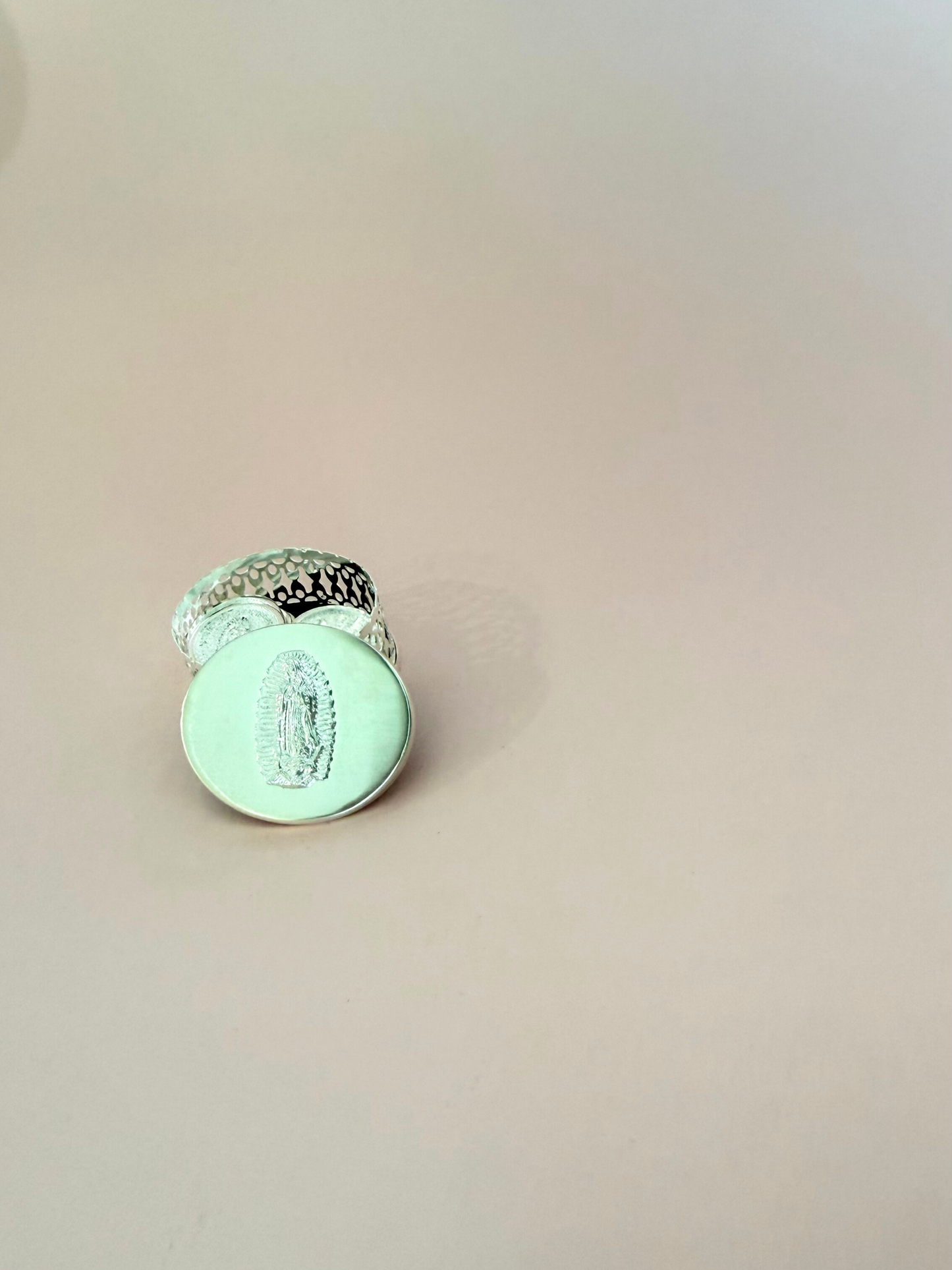 Cofre arras metal religioso plata